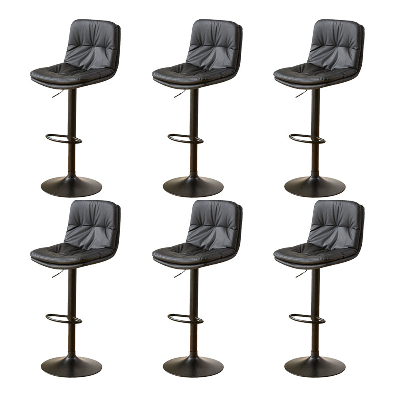 Industrial Backrest Armless Counter Stool Adjustable Cafe Bar Stool with Cushion