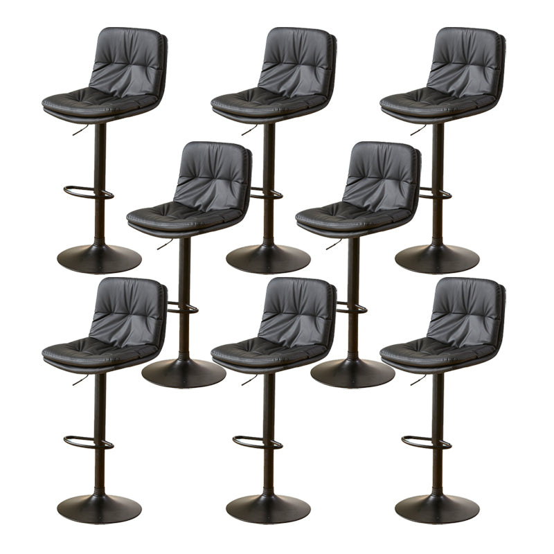 Industrial Backrest Armless Counter Stool Adjustable Cafe Bar Stool with Cushion