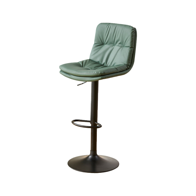 Industrial Backrest Armless Counter Stool Adjustable Cafe Bar Stool with Cushion