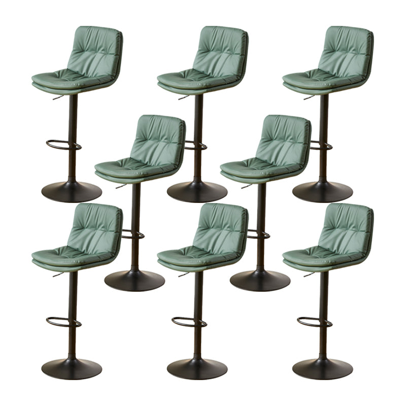 Industrial Backrest Armless Counter Stool Adjustable Cafe Bar Stool with Cushion