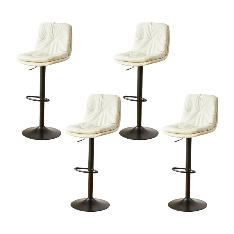 Industrial Backrest Armless Counter Stool Adjustable Cafe Bar Stool with Cushion