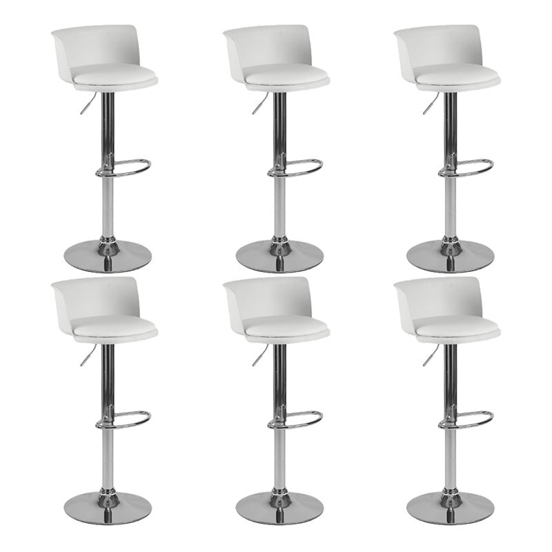 Industrial Backrest Armless Counter Stool Iron Cafe Bar Stool with Adjustable Cushion