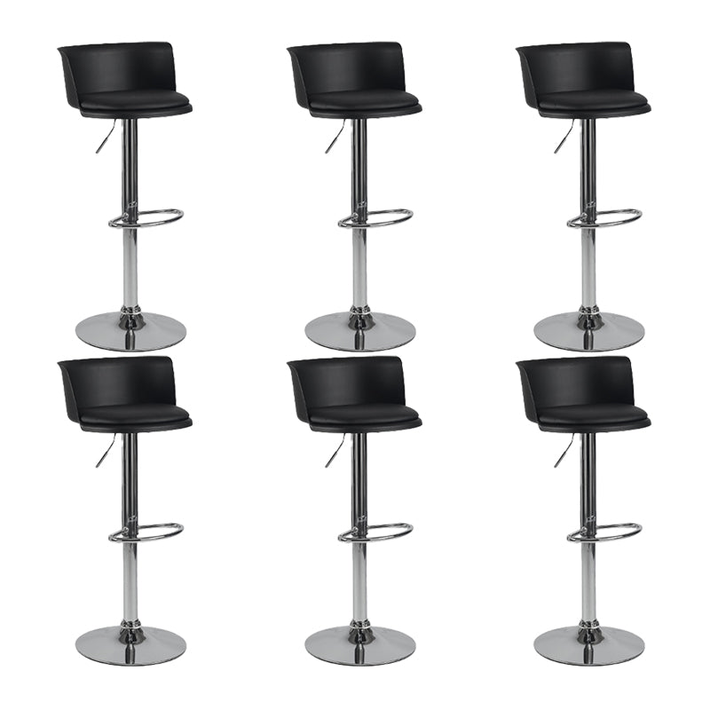 Industrial Backrest Armless Counter Stool Iron Cafe Bar Stool with Adjustable Cushion