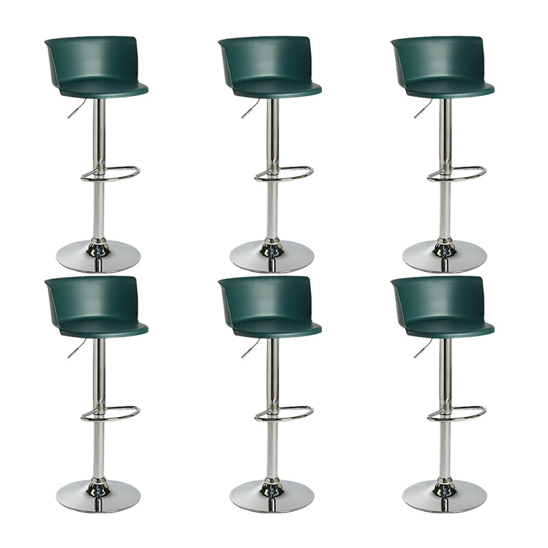Industrial Backrest Armless Counter Stool Iron Cafe Bar Stool with Adjustable Cushion