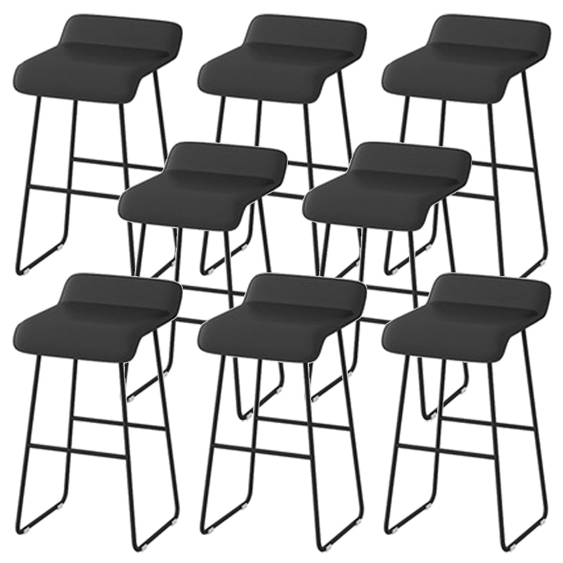 Modern Style Bar-stool Solid Wave Seat Counter Bar Stool with Metal Legs