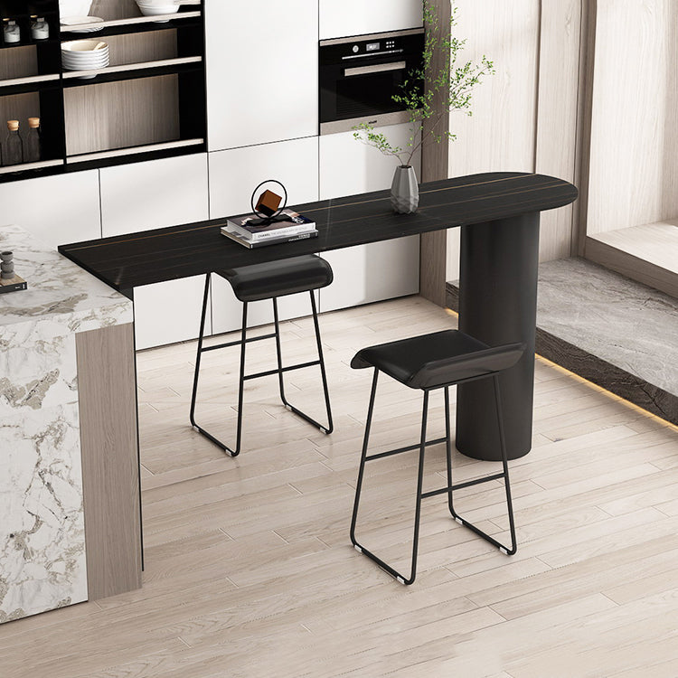 Modern Style Bar-stool Solid Wave Seat Counter Bar Stool with Metal Legs