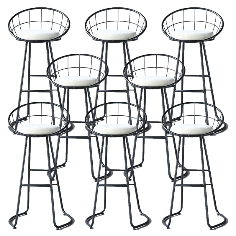 Nordic Style Bar-stool Bucket Counter Bar Stool with Metal Legs