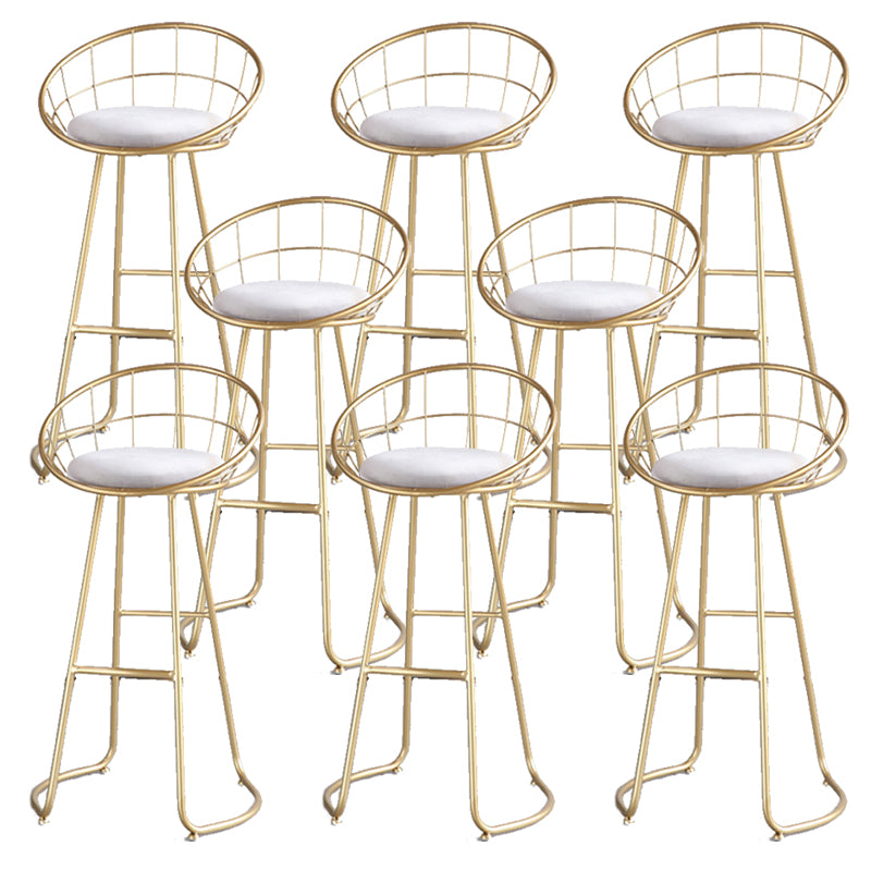 Nordic Style Bar-stool Bucket Counter Bar Stool with Metal Legs