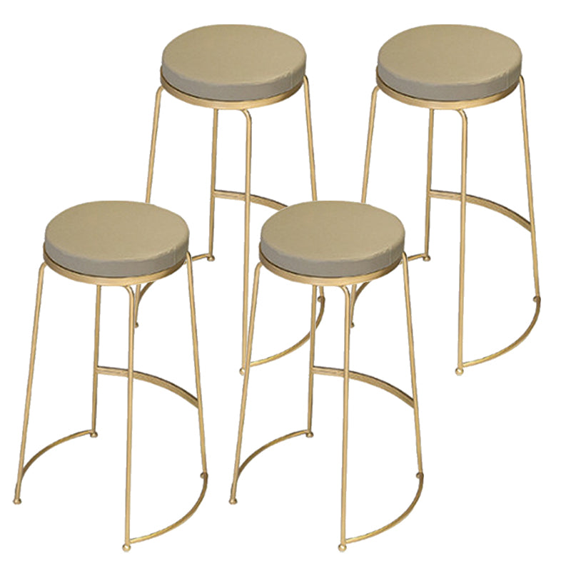 Modern Style Bar-stool Round Seat Counter Bar Stool with Metal Legs