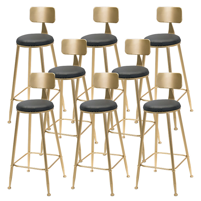 Modern Style Bar-stool Round Seat Counter Bar Stool with Metal Legs