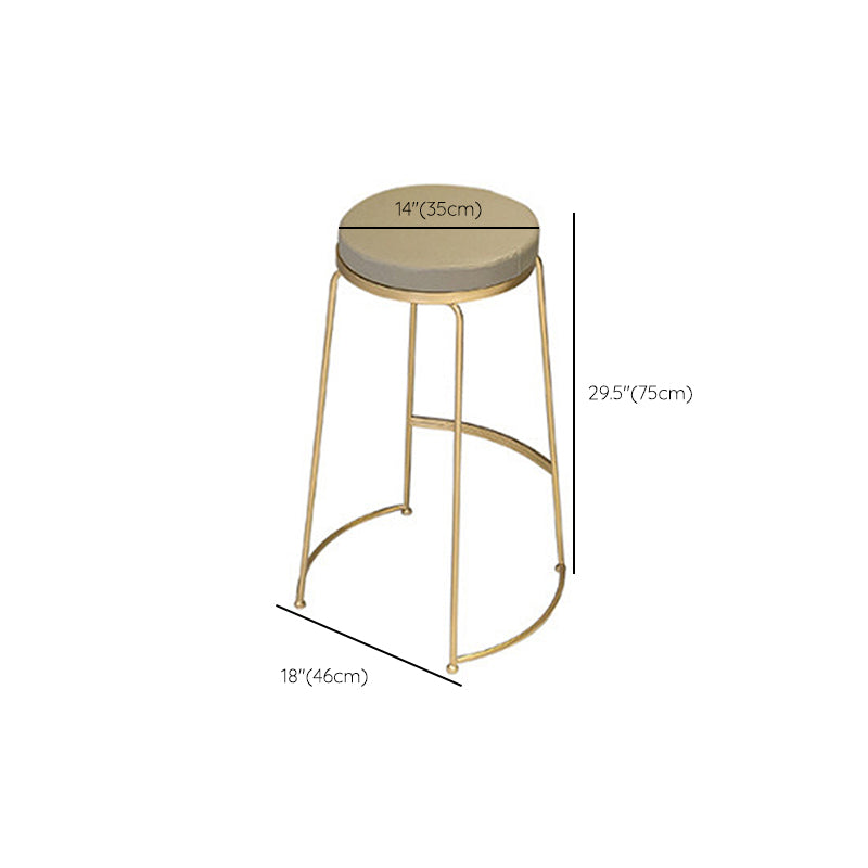 Modern Style Bar-stool Round Seat Counter Bar Stool with Metal Legs