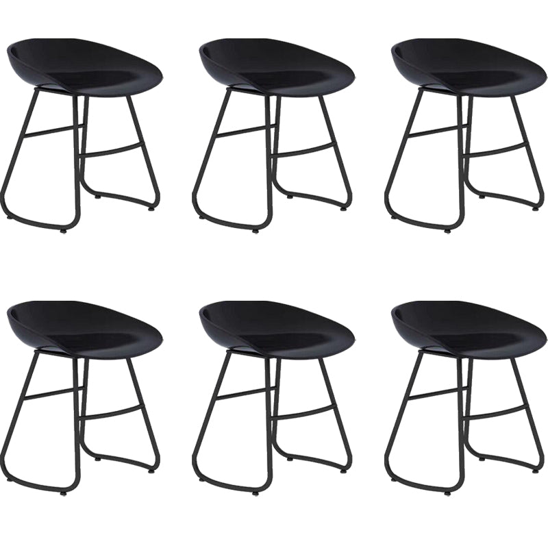 Modern Backrest Armless Counter Stool Iron Cafe Bar Stool with Acrylic Seat