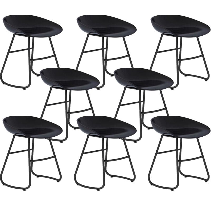 Modern Backrest Armless Counter Stool Iron Cafe Bar Stool with Acrylic Seat