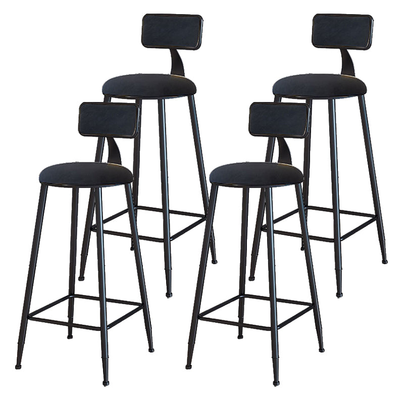 Contemporary Style Bar-stool Round Seat Counter Bar Stool with Metal Legs