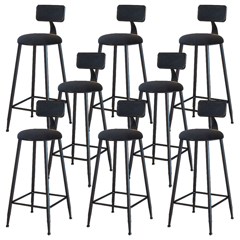 Contemporary Style Bar-stool Round Seat Counter Bar Stool with Metal Legs