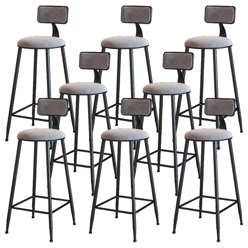 Contemporary Style Bar-stool Round Seat Counter Bar Stool with Metal Legs