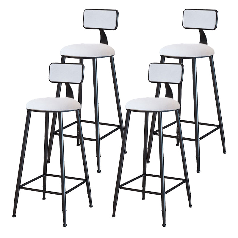 Contemporary Style Bar-stool Round Seat Counter Bar Stool with Metal Legs
