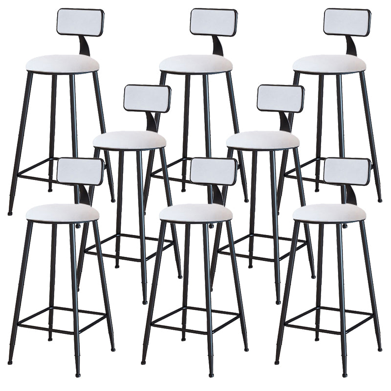 Contemporary Style Bar-stool Round Seat Counter Bar Stool with Metal Legs