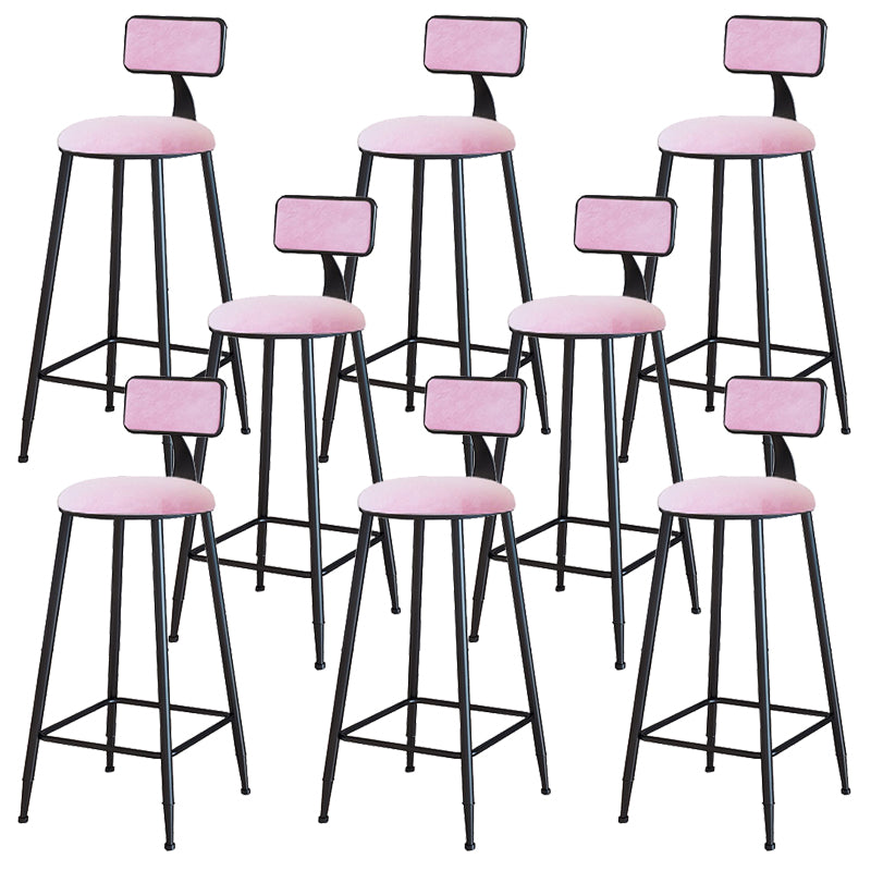 Contemporary Style Bar-stool Round Seat Counter Bar Stool with Metal Legs