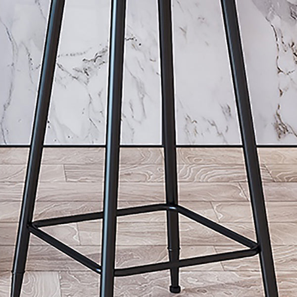 Contemporary Style Bar-stool Round Seat Counter Bar Stool with Metal Legs