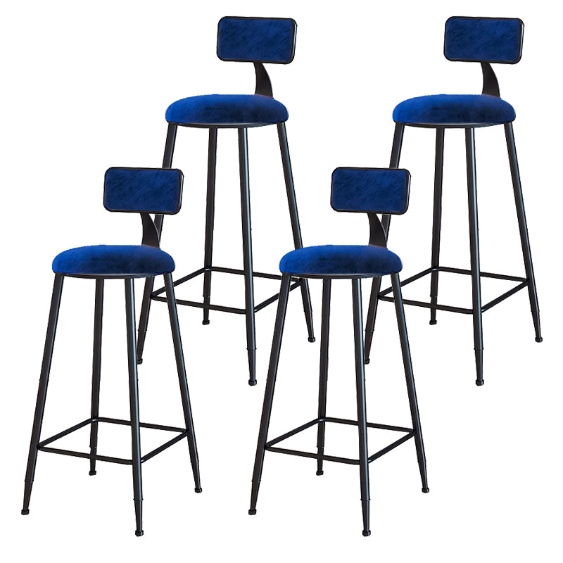 Contemporary Style Bar-stool Round Seat Counter Bar Stool with Metal Legs