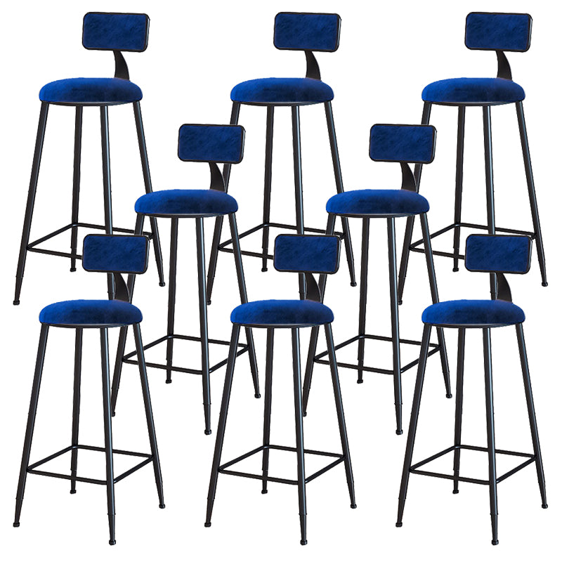 Contemporary Style Bar-stool Round Seat Counter Bar Stool with Metal Legs
