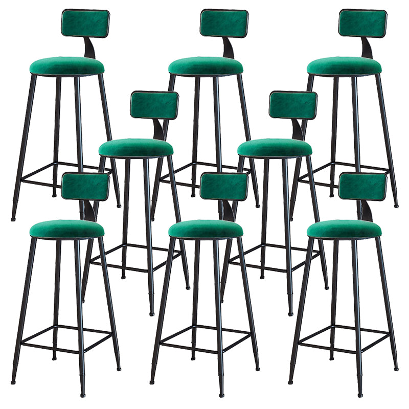 Contemporary Style Bar-stool Round Seat Counter Bar Stool with Metal Legs