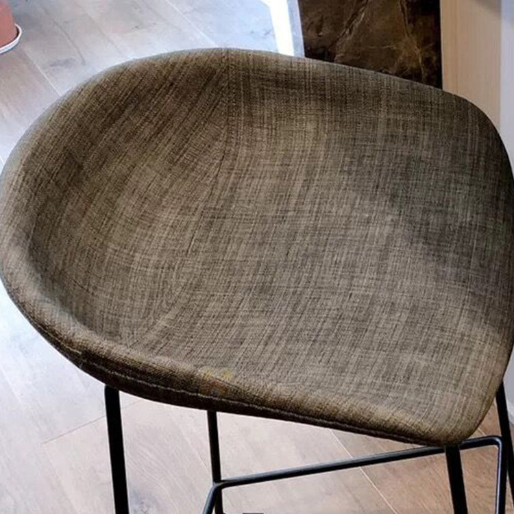 Metal Bar Stool Modern Style Low Back Armless Counter Stool for Home Use