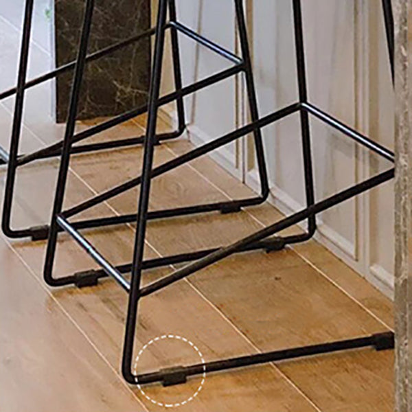 Metal Bar Stool Modern Style Low Back Armless Counter Stool for Home Use