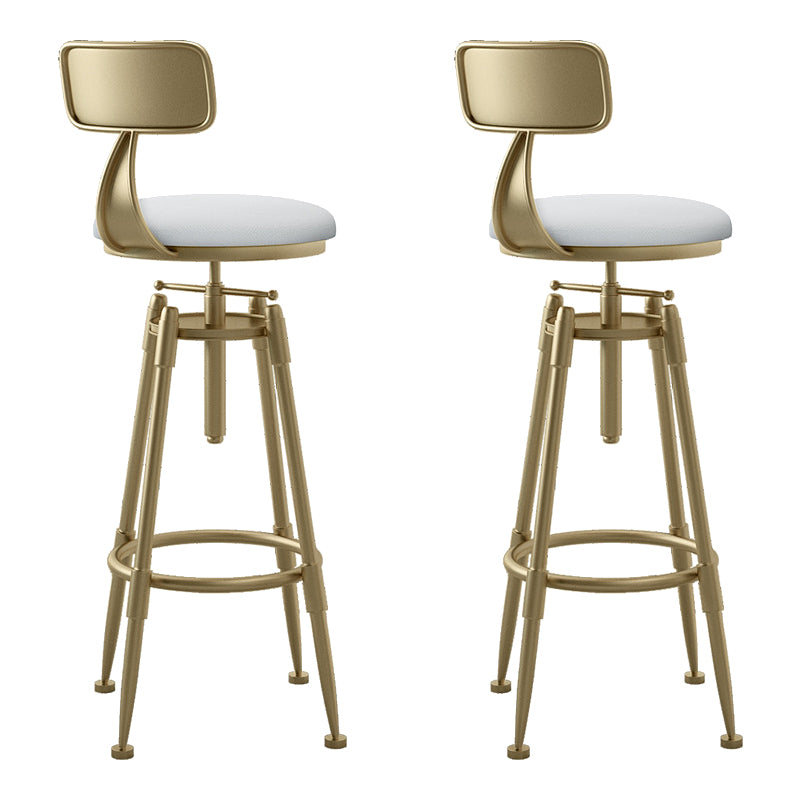 Industrial Armless Liftable Counter Stool Iron Cafe Bar Stool with Pedal