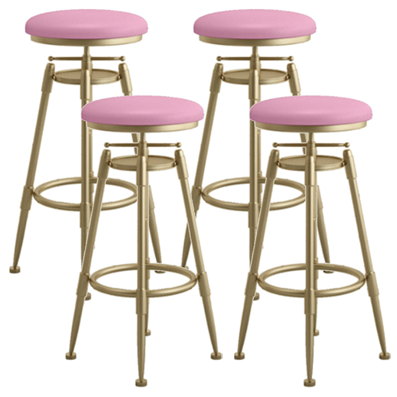 Industrial Armless Liftable Counter Stool Iron Cafe Bar Stool with Pedal