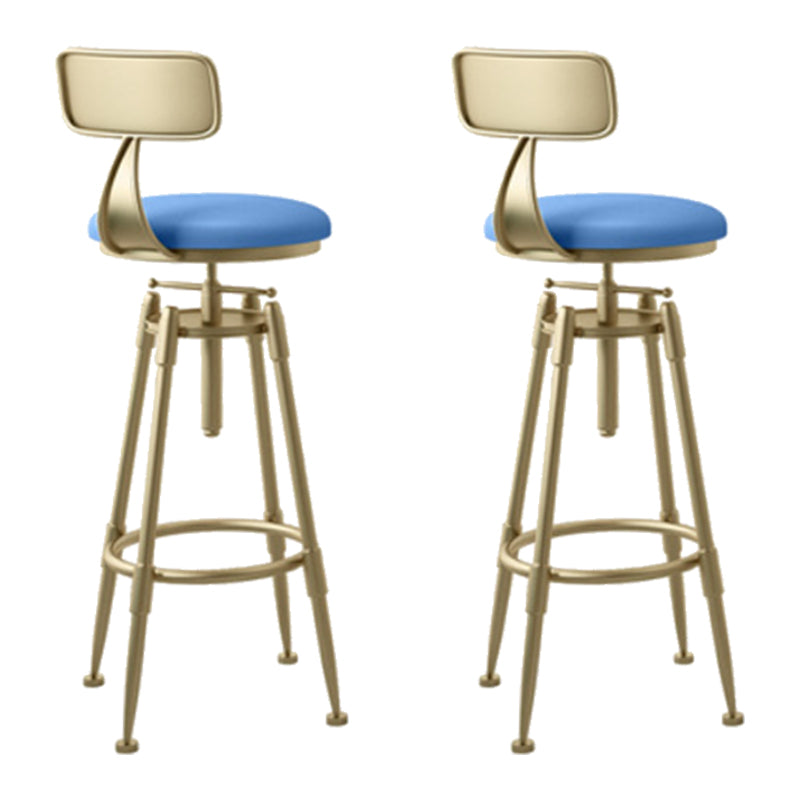 Industrial Armless Liftable Counter Stool Iron Cafe Bar Stool with Pedal