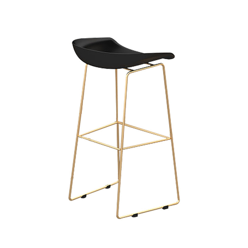 Contemporary Plastic Counter Stools Metal Bar Stool for Home Use