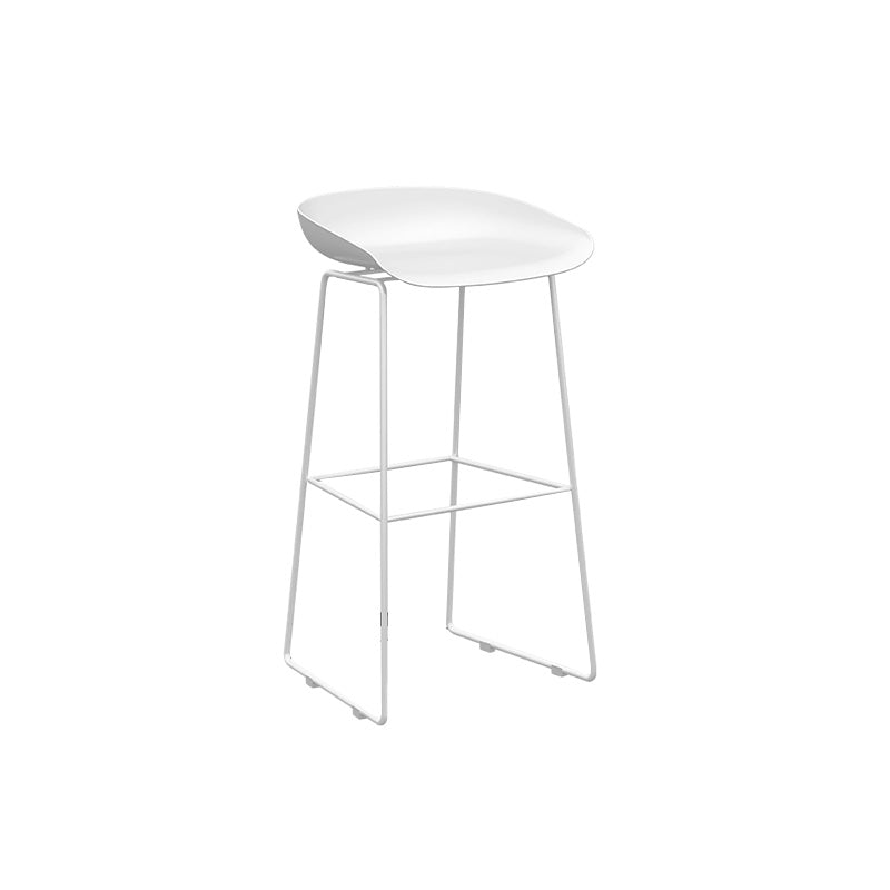 Contemporary Plastic Counter Stools Metal Bar Stool for Home Use