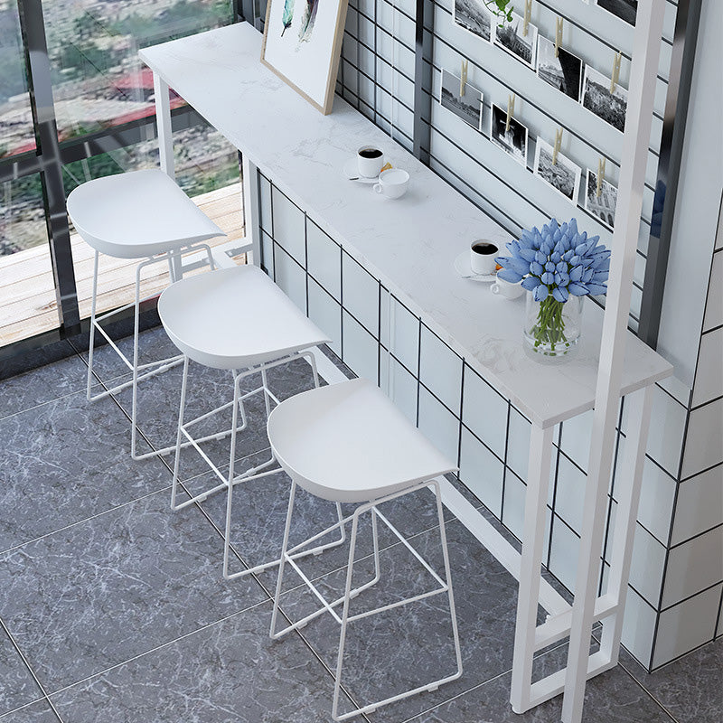 Contemporary Plastic Counter Stools Metal Bar Stool for Home Use