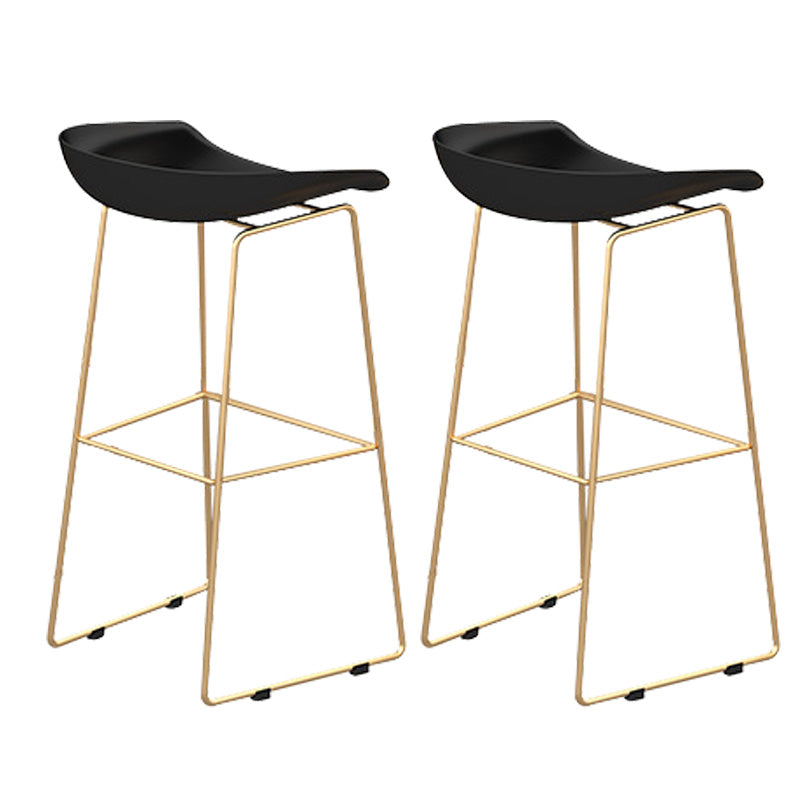 Contemporary Plastic Counter Stools Metal Bar Stool for Home Use