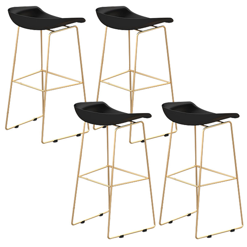 Contemporary Plastic Counter Stools Metal Bar Stool for Home Use