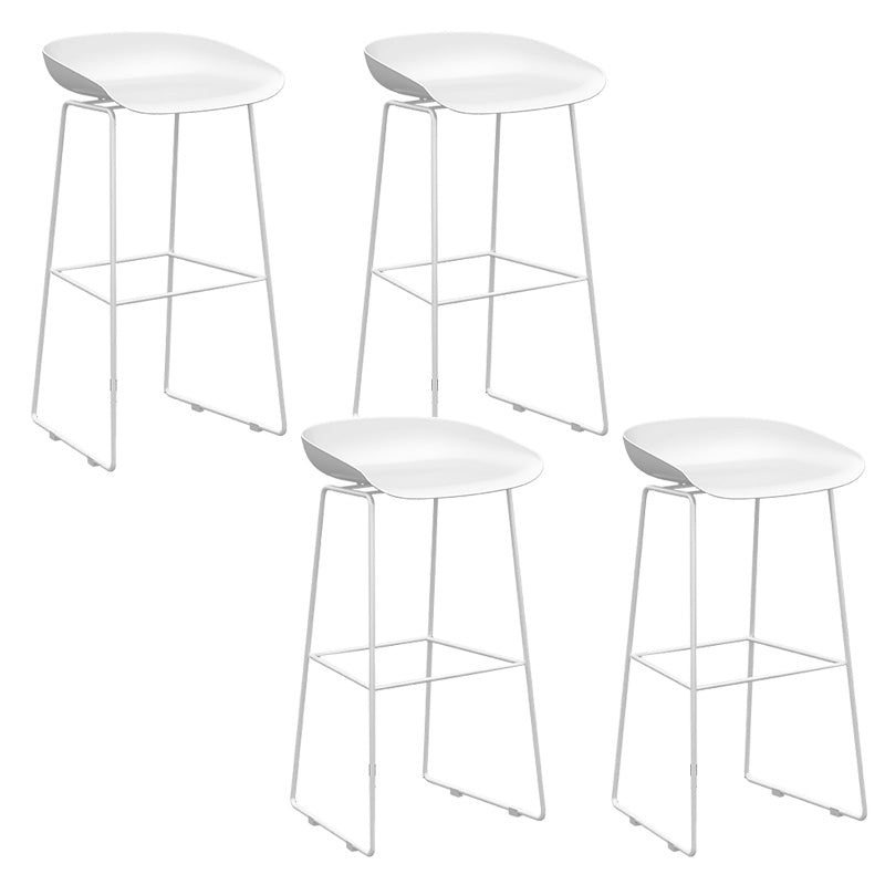Contemporary Plastic Counter Stools Metal Bar Stool for Home Use
