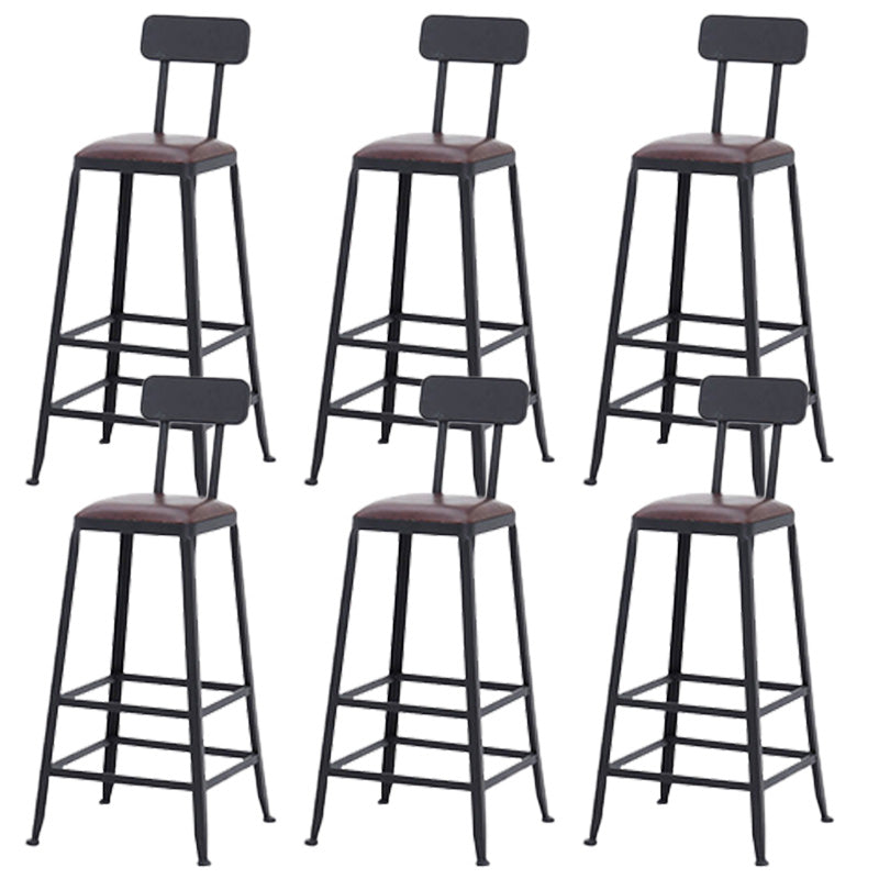 Contemporary Metal Bar Stool Wood Seat Bar Stool for Home Use