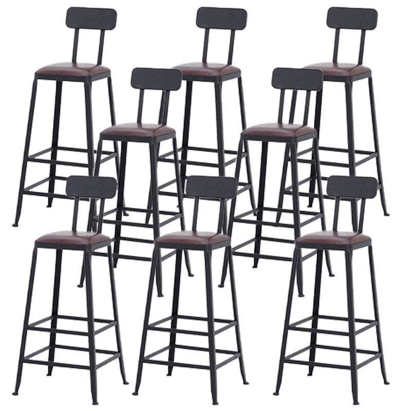Contemporary Metal Bar Stool Wood Seat Bar Stool for Home Use