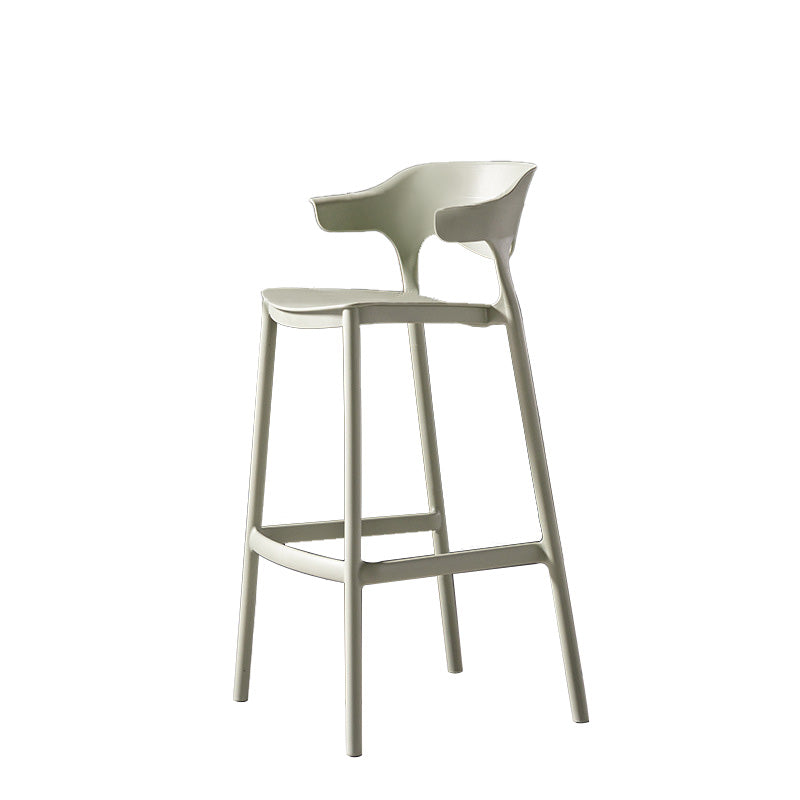 Industrial Low Back Counter Stool Plastic Counter Height Stools for Home Use