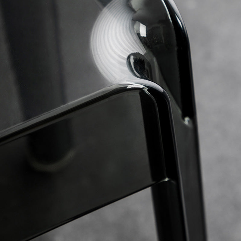 30" Height Backrest Armless Counter Stool Industrial Plastic Bistro Bar Chair with 4 Legs