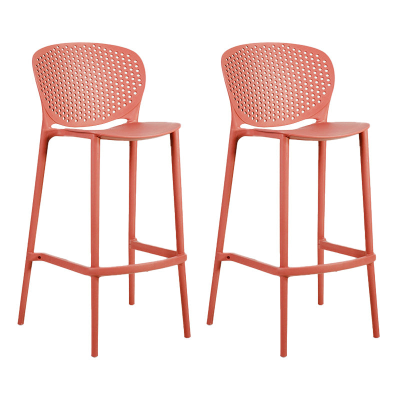 Industrial Low Back Counter Stool Plastic Counter Height Stools for Kitchen