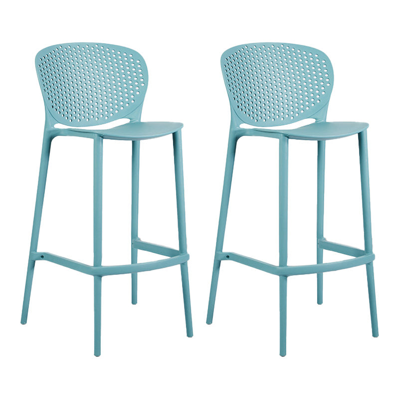 Industrial Low Back Counter Stool Plastic Counter Height Stools for Kitchen