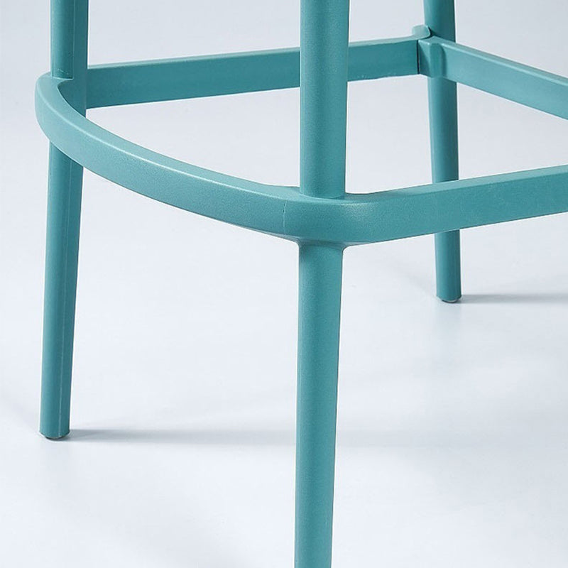 Industrial Low Back Counter Stool Plastic Counter Height Stools for Kitchen