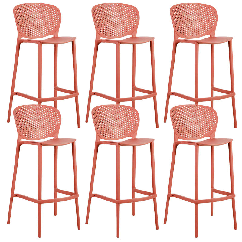 Industrial Low Back Counter Stool Plastic Counter Height Stools for Kitchen