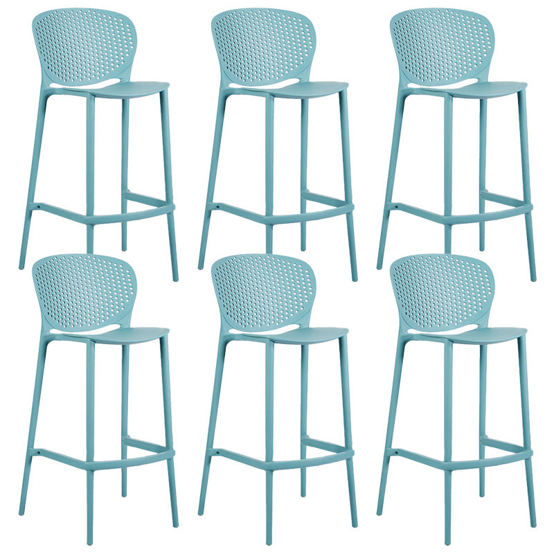 Industrial Low Back Counter Stool Plastic Counter Height Stools for Kitchen