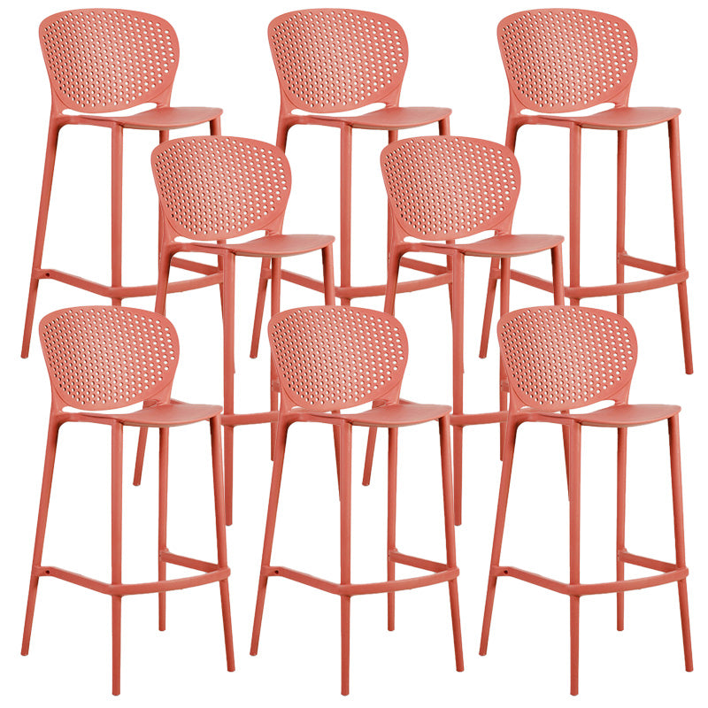 Industrial Low Back Counter Stool Plastic Counter Height Stools for Kitchen