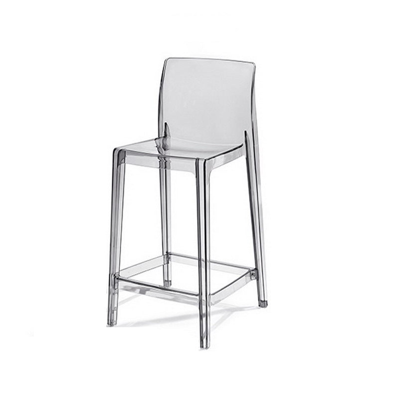 Industrial Plasticr Bar-stool Square Seat Counter Bar Stool with Plastic Legs
