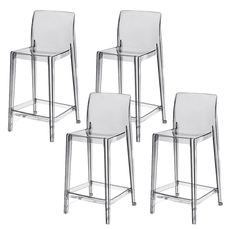 Industrial Plasticr Bar-stool Square Seat Counter Bar Stool with Plastic Legs